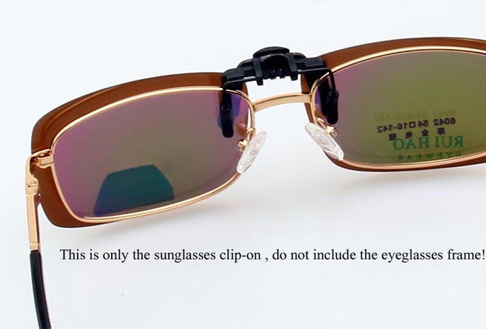 Brown Polarized Clip-On Sunglasses – UV400 Unisex Eyewear