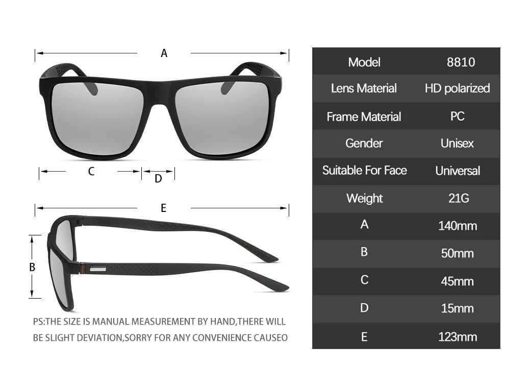 Vintage Square Sunglasses – UV400 Driving & Fishing Eyewear