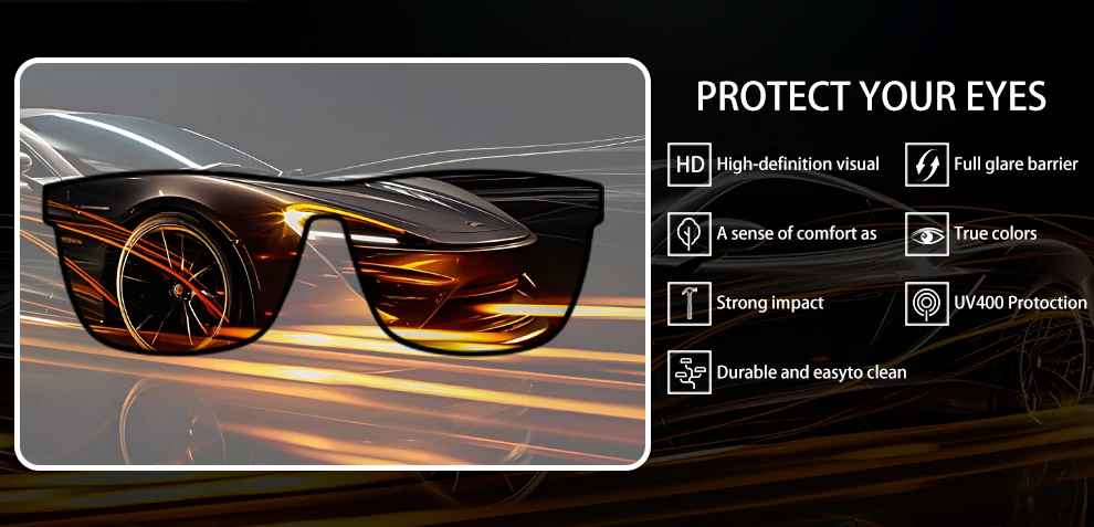 Vintage Square Sunglasses – UV400 Driving & Fishing Eyewear