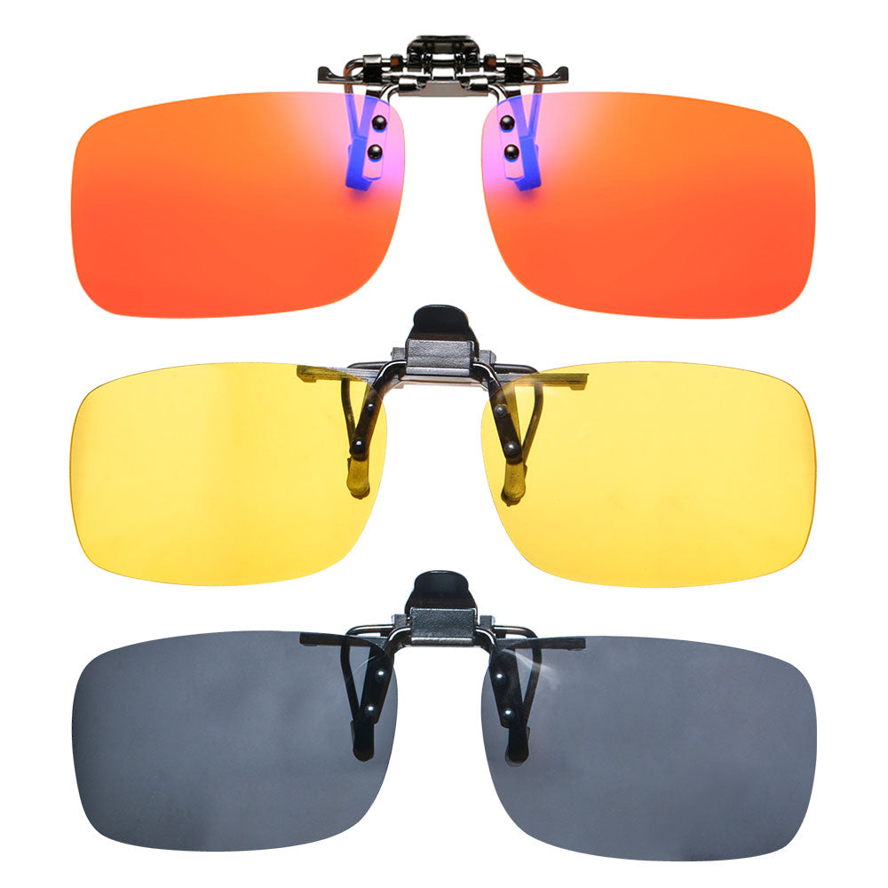 Anti-Glare Lenses Clip-On Sunglasses – Polarized UV Protection for Driving