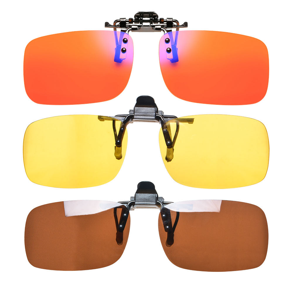 Anti-Glare Lenses Clip-On Sunglasses – Polarized UV Protection for Driving