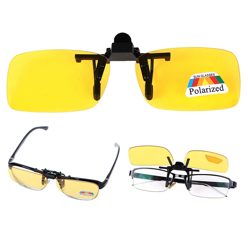 Polarized Clip On Sunglasses – UV400 Glasses for Fishing & Night Driving