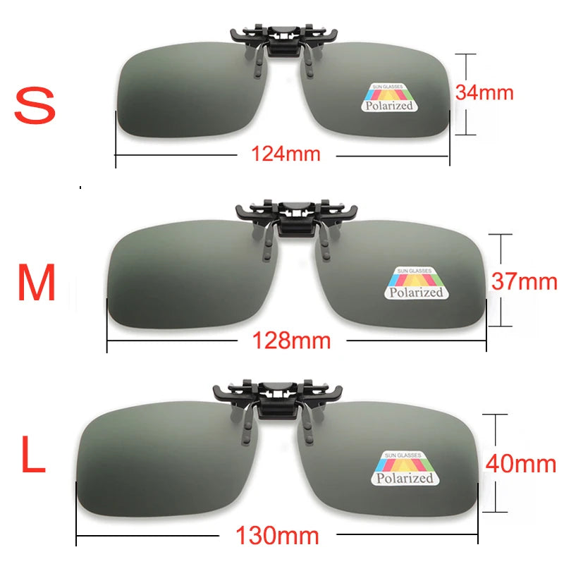 Polarized Clip On Sunglasses – UV400 Glasses for Fishing & Night Driving