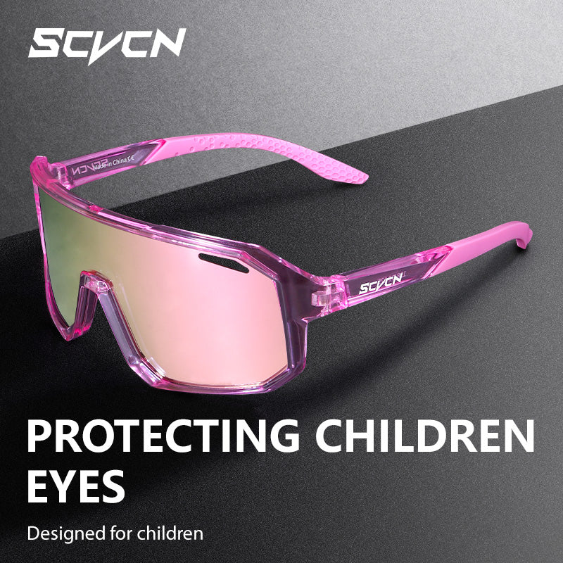 SCVCN Kids Cycling Glasses – UV400 Sports Eyewear for Boys & Girls