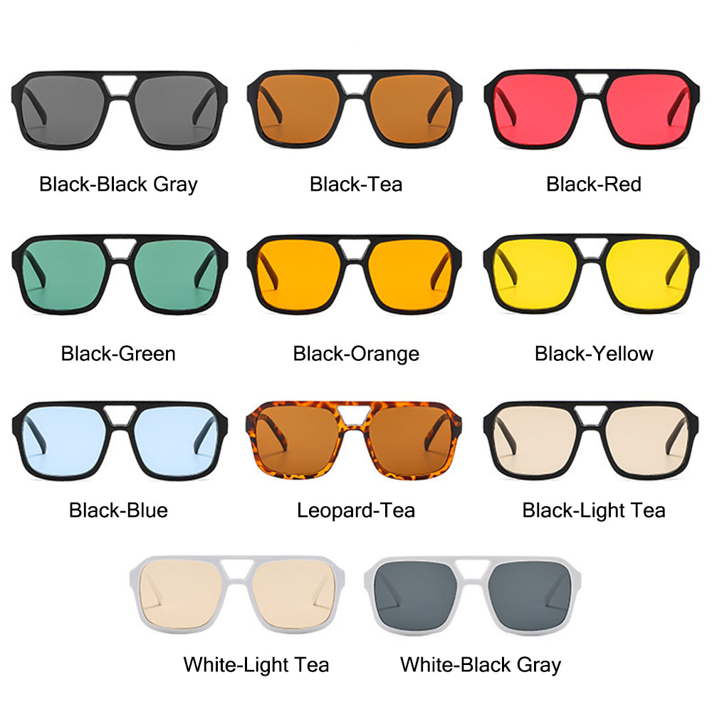Square Frame Sunglasses – UV400 Pilot-Style Shades for Men & Women