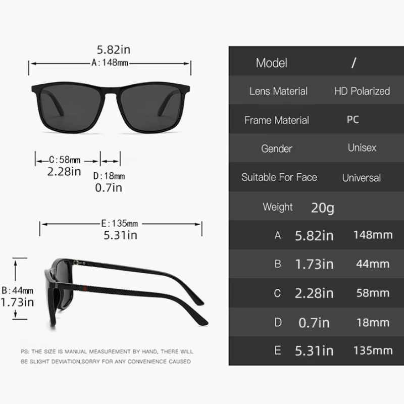Polarized Square Sunglasses | UV400 for Men Sunglasses