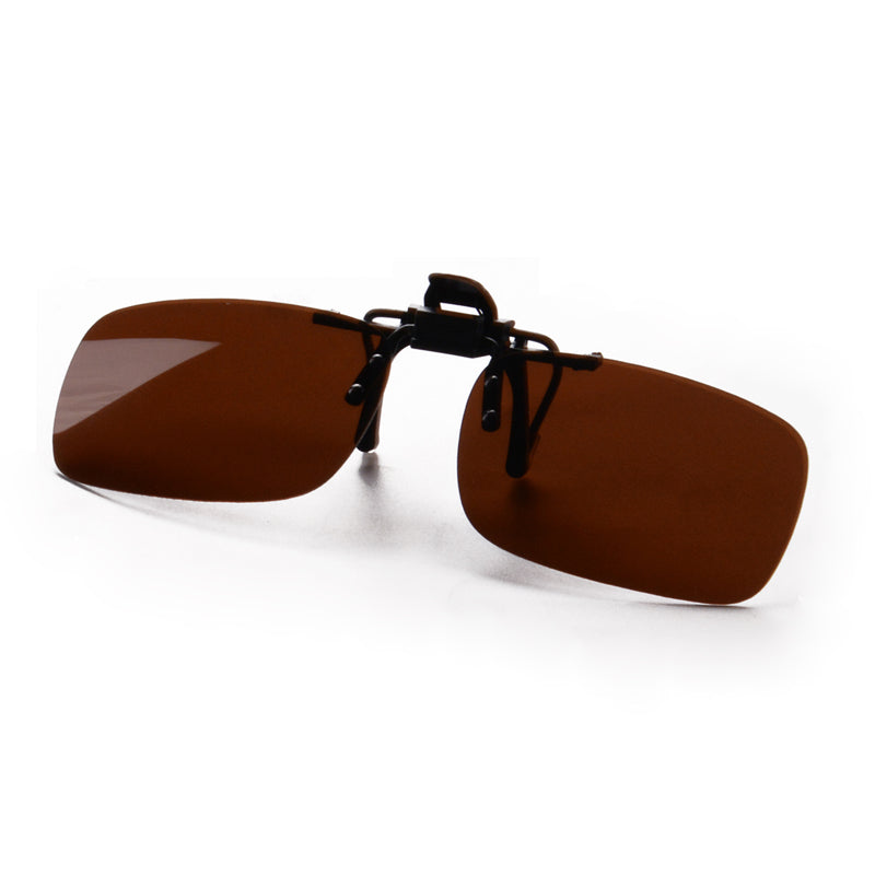 Side view of clip on for sunglasses with lightweight frame