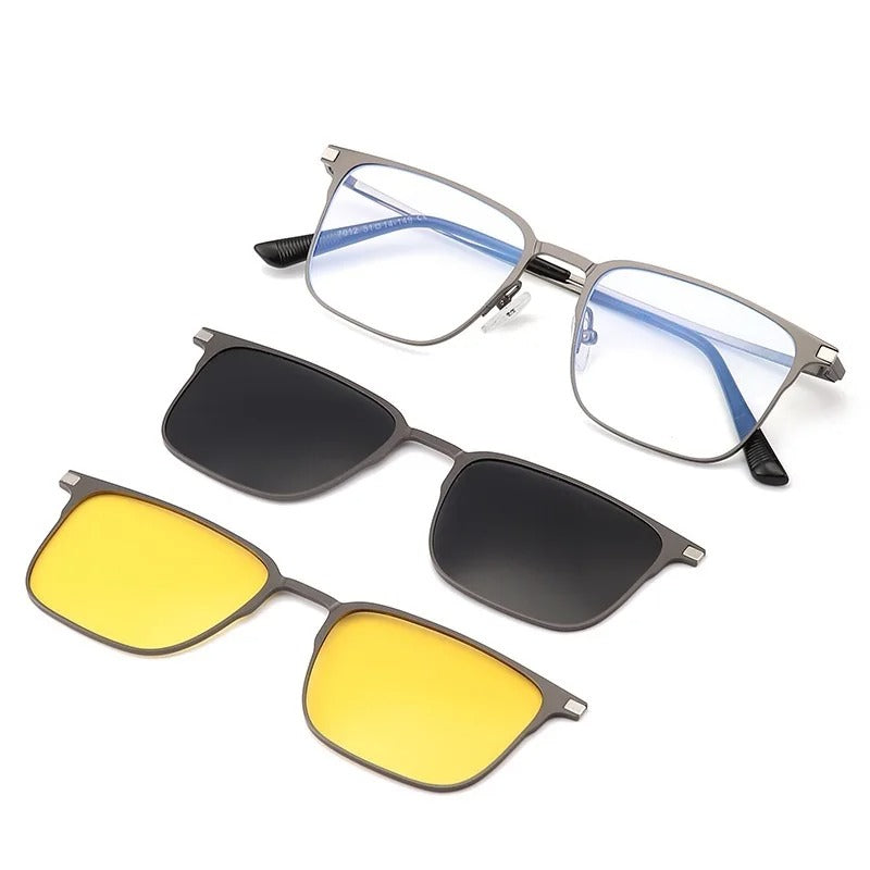 COHK Custom Men Women Polarized Magnetic Sunglasses Clip on Optical Magnet Sun Glasses Frame Vintage Black Pilot Eyewear UV400