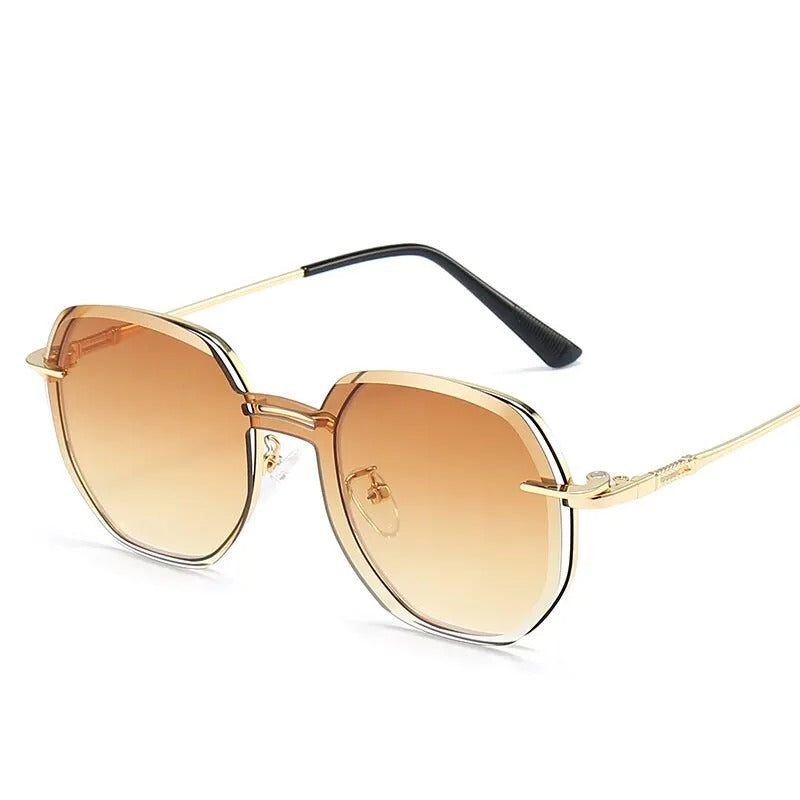 Removable Sunglasses Women Men Hexagon Glasses Clip On Lens Anti Blue Light Computer Glasses Dames 7000