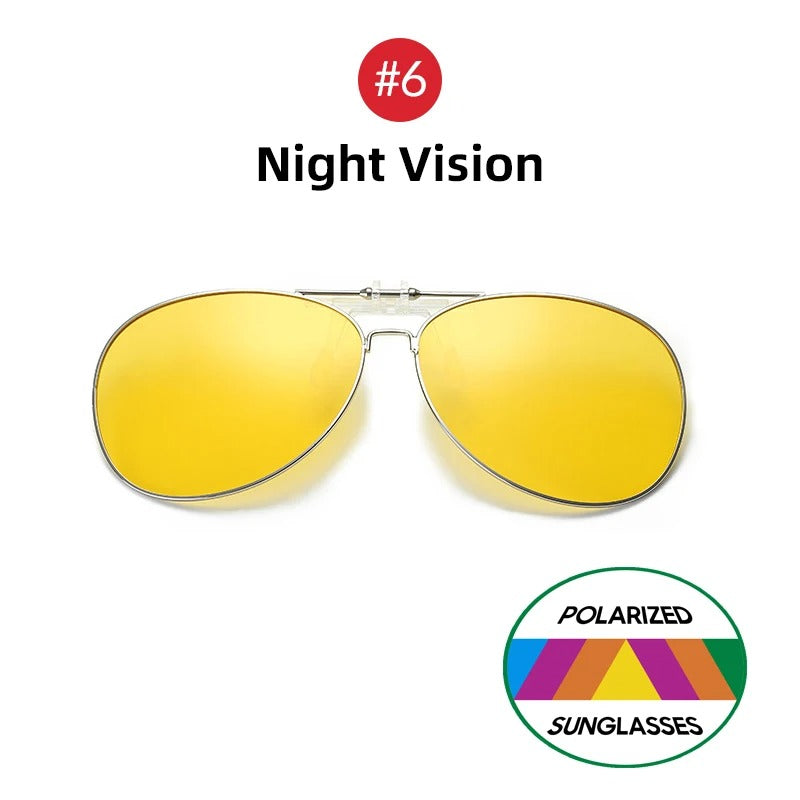 Luxury Aviator Clip-On Sunglasses – UV400 Elite Eye Protection