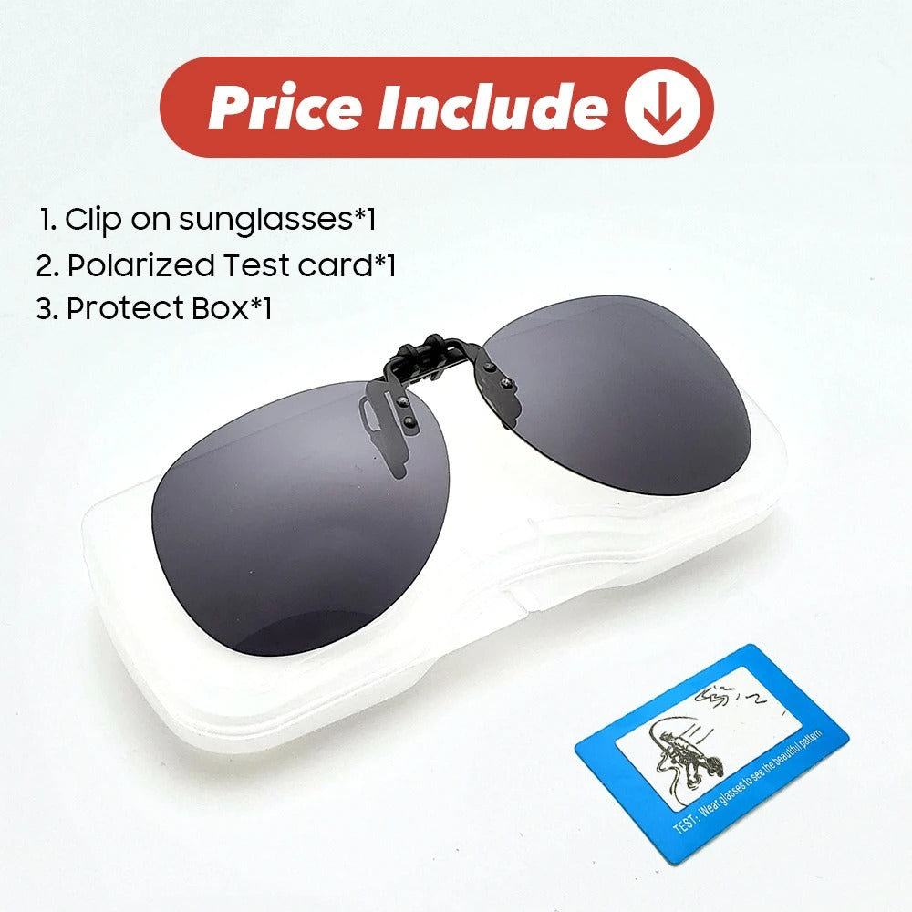 Large Aviator Clip-On Sunglasses – Stylish UV400 Mirrored Shades