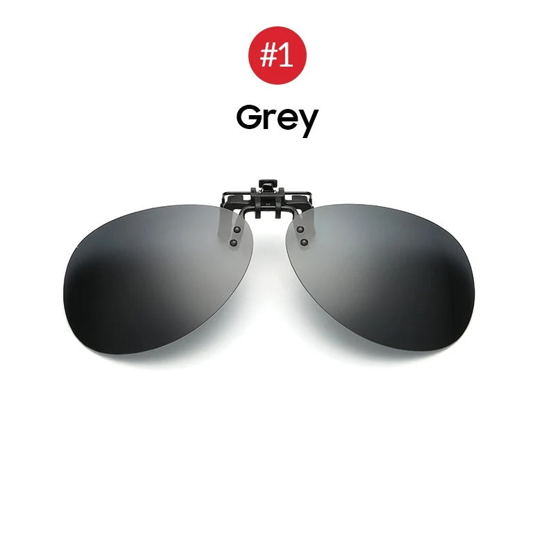 Large Aviator Clip-On Sunglasses – Stylish UV400 Mirrored Shades