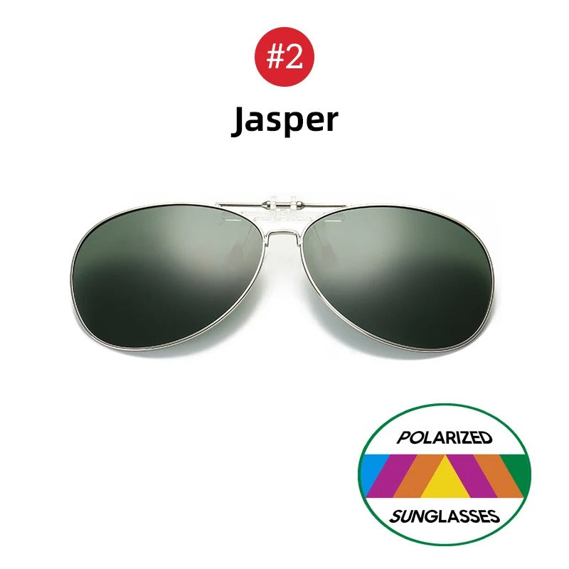 Luxury Aviator Clip-On Sunglasses – UV400 Elite Eye Protection