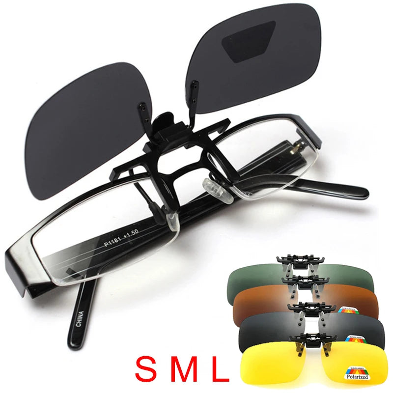 Polarized Clip On Sunglasses – UV400 Glasses for Fishing & Night Driving