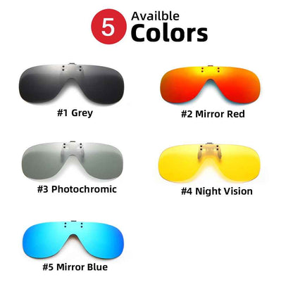 Polarized Flip-Up Sunglasses UK – Red Mirror UV400 Lens Driving Glassses
