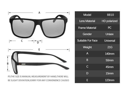 Vintage Square Sunglasses – UV400 Driving & Fishing Eyewear