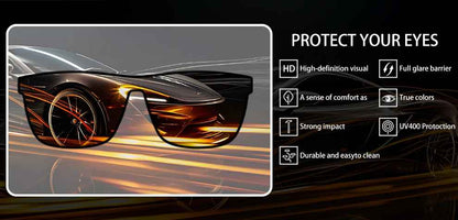 Vintage Square Sunglasses – UV400 Driving & Fishing Eyewear