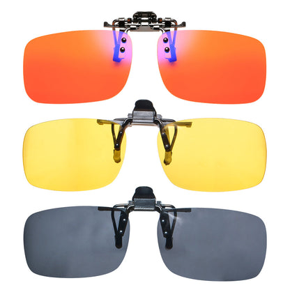 Anti-Glare Lenses Clip-On Sunglasses – Polarized UV Protection for Driving
