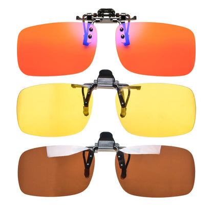 Anti-Glare Lenses Clip-On Sunglasses – Polarized UV Protection for Driving