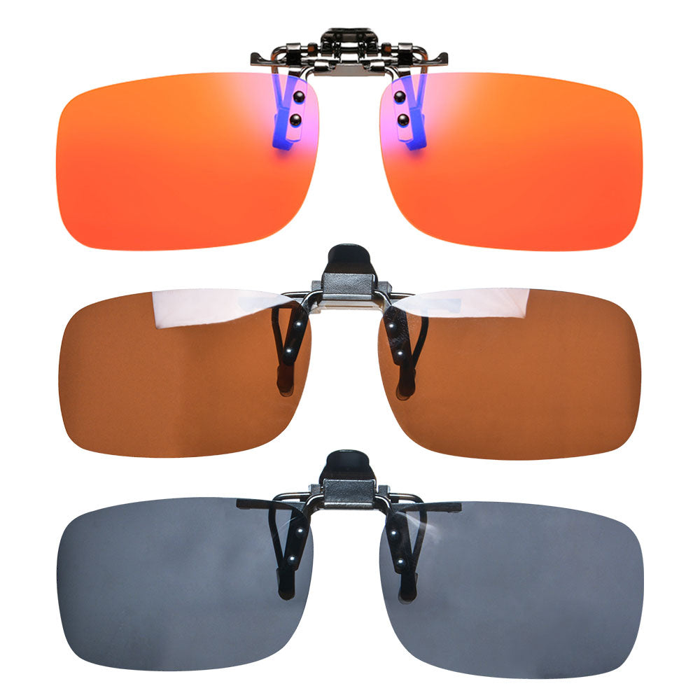 Anti-Glare Lenses Clip-On Sunglasses – Polarized UV Protection for Driving