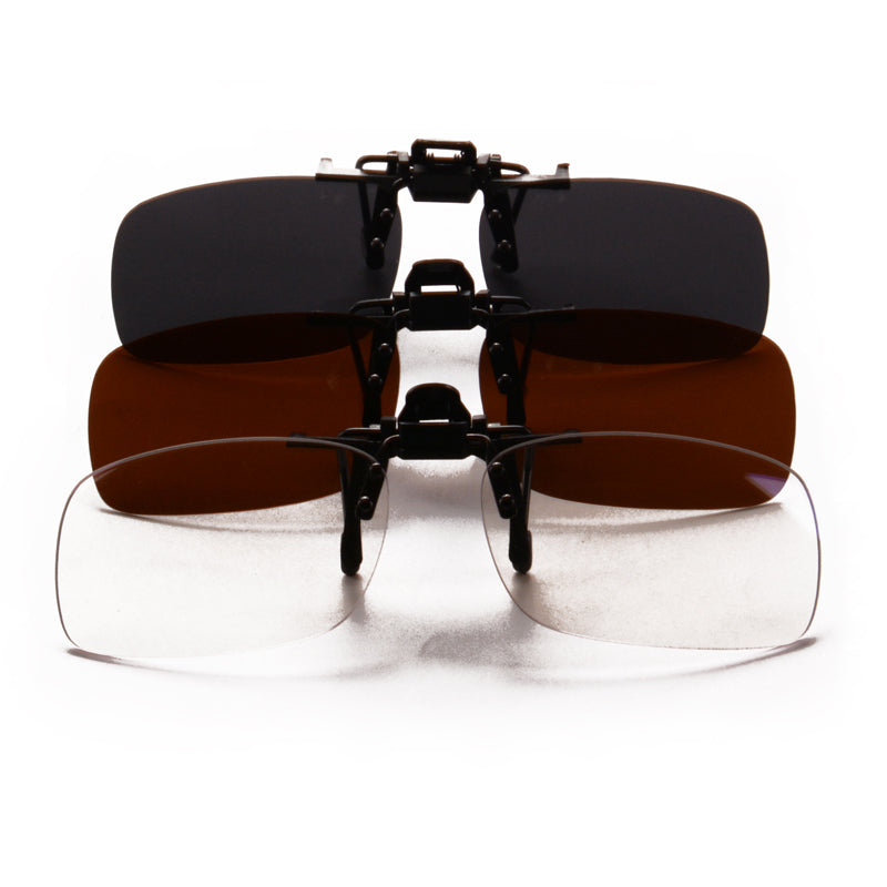 Anti-Glare Lenses Clip-On Sunglasses – Polarized UV Protection for Driving