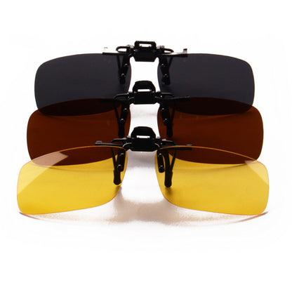 Anti-Glare Lenses Clip-On Sunglasses – Polarized UV Protection for Driving