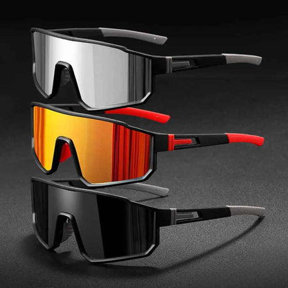 Men’s Oversized Cycling Glasses – Windproof UV400 Sports Sunglasses