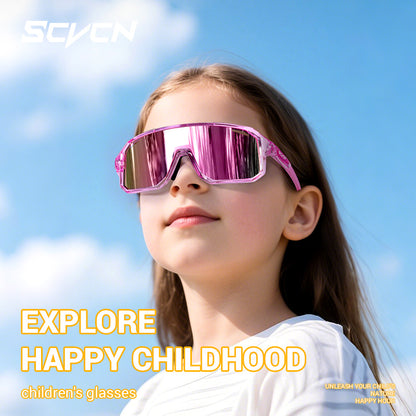 SCVCN Kids Cycling Glasses – UV400 Sports Eyewear for Boys & Girls