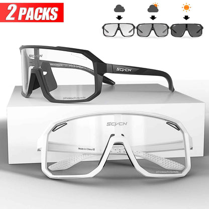 Photochromic Cycling Sunglasses – MTB & Road Bike UV400 Sports Eyewear