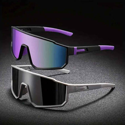 Men’s Oversized Cycling Glasses – Windproof UV400 Sports Sunglasses