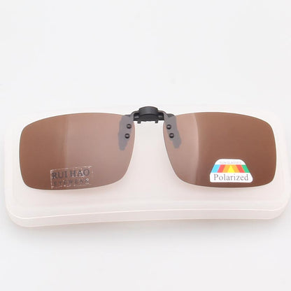 Brown Polarized Clip-On Sunglasses – UV400 Unisex Eyewear