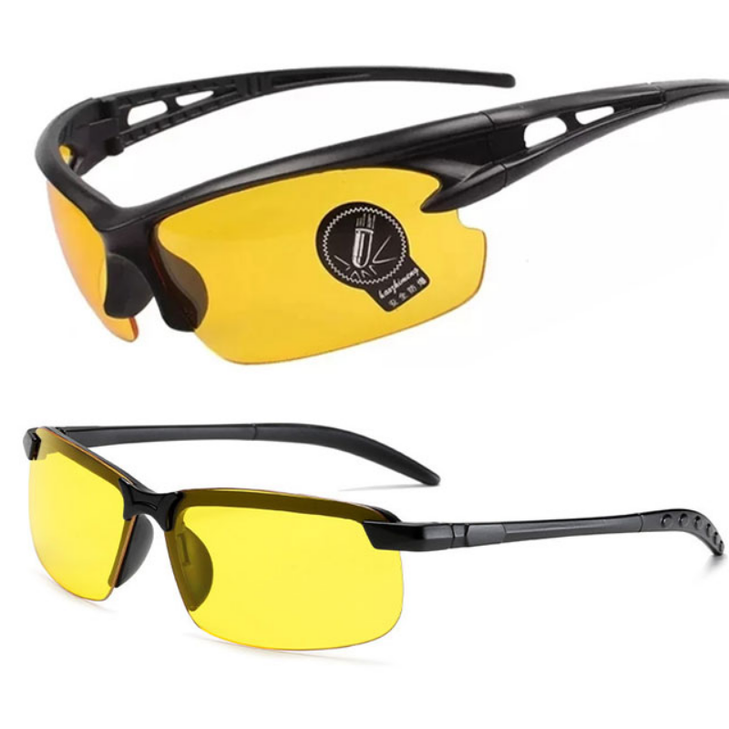 Night Vision Glasses – Anti-Glare Yellow Lens for Cycling & Driving (Men & Women)