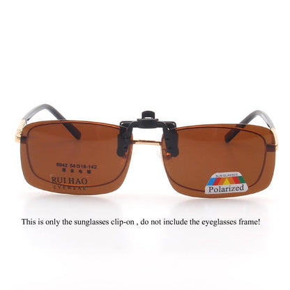 Brown Polarized Clip-On Sunglasses – UV400 Unisex Eyewear