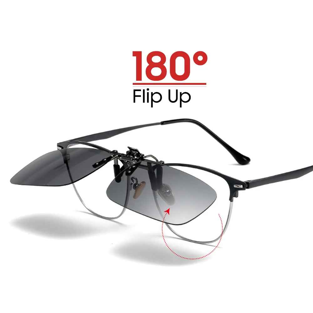 Polarized  Flip-Up Sunglasses – UV400 Night Driving for Men & Women