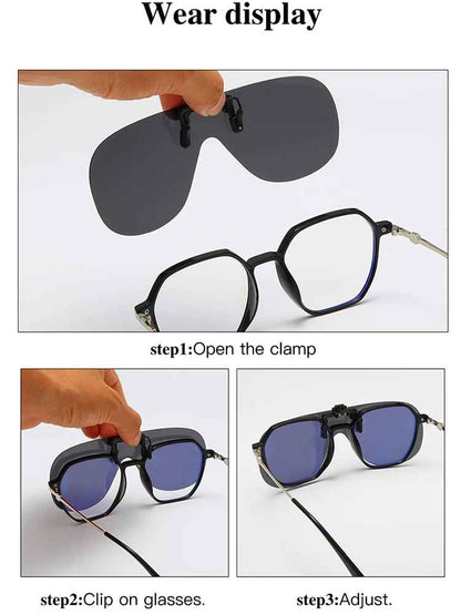 Polarized Flip-Up Sunglasses UK – Red Mirror UV400 Lens Driving Glassses