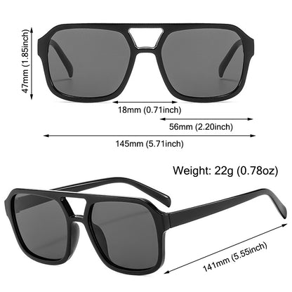 Square Frame Sunglasses – UV400 Pilot-Style Shades for Men & Women