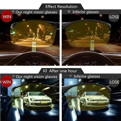 Night Vision Driving Glasses – UV400 Yellow Lens for Day & Night Safety