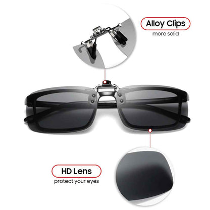 Polarized  Flip-Up Sunglasses – UV400 Night Driving for Men & Women