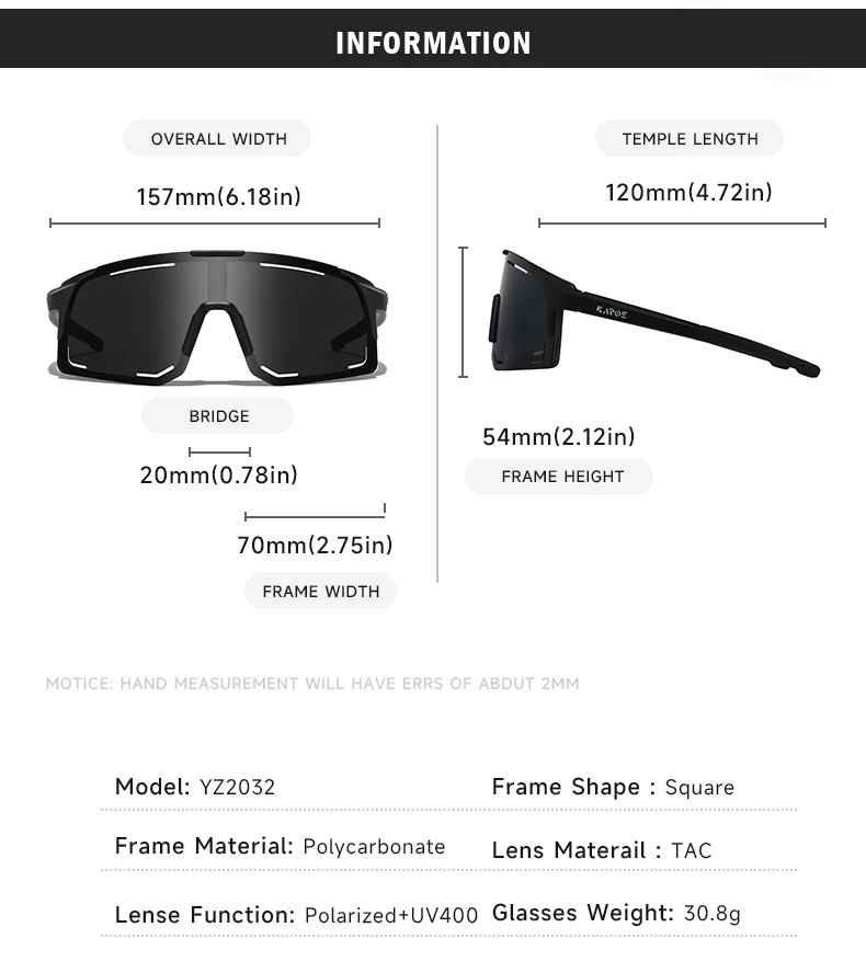 Polarized Sports Sunglasses – UV400 Sports Eyewear for Men & Women