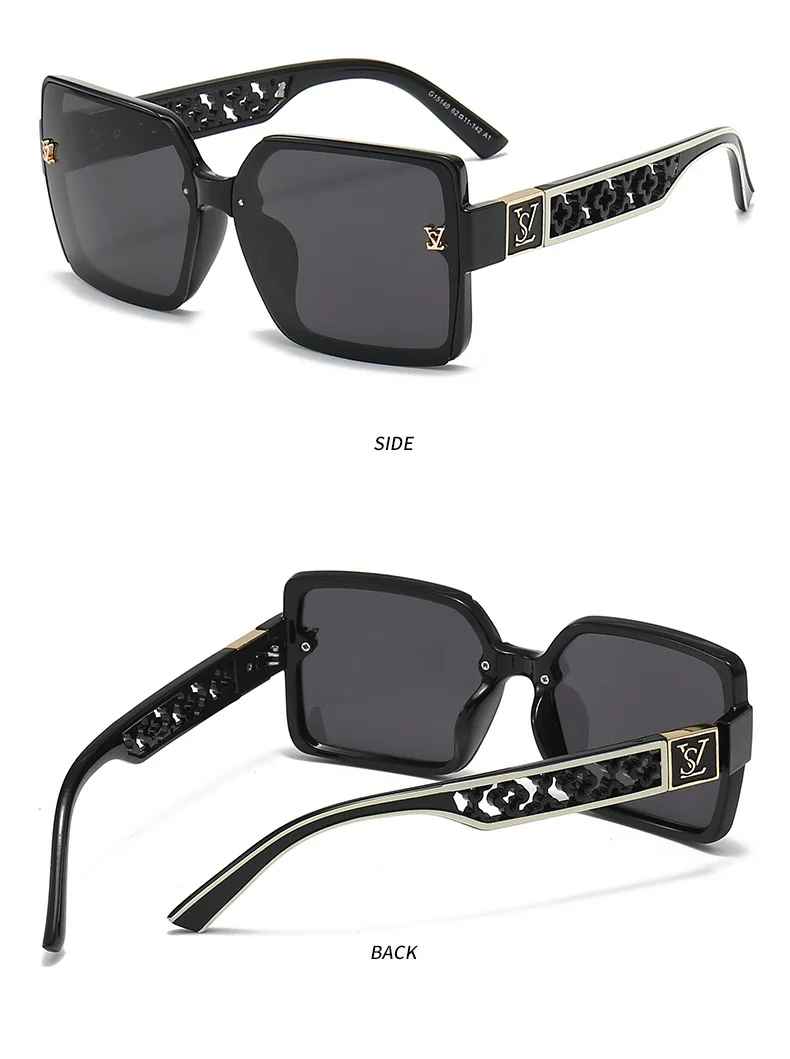 Classic Luxury Square Sunglasses – UV400 Stylish Unisex Shades
