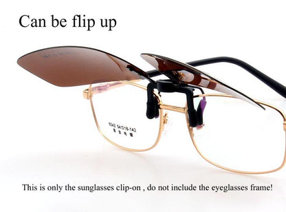 Brown Polarized Clip-On Sunglasses – UV400 Unisex Eyewear