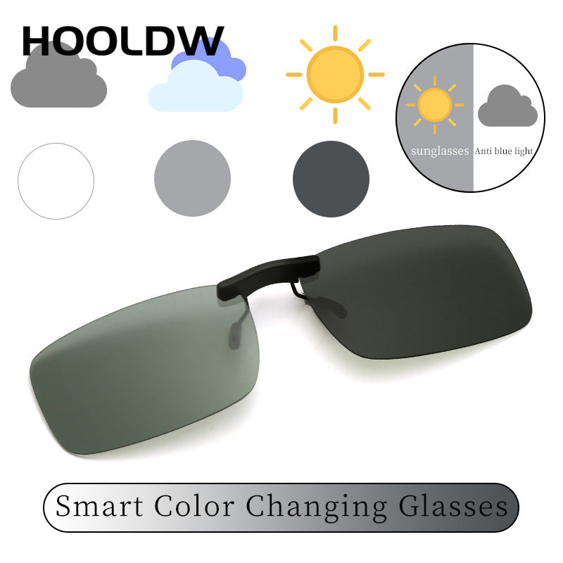 Side view of polarized clip on sunglasses