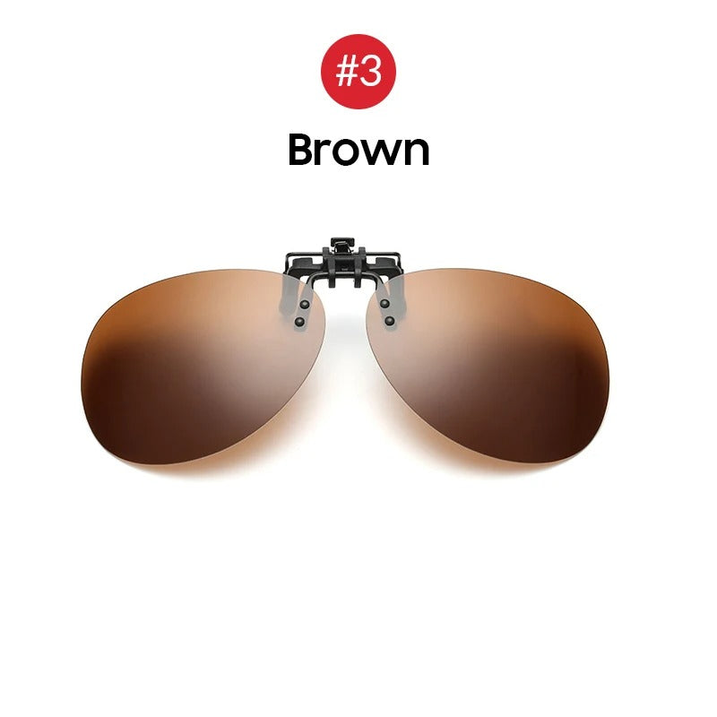 Large Aviator Clip-On Sunglasses – Stylish UV400 Mirrored Shades