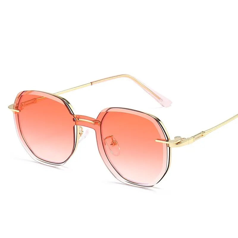 Removable Sunglasses Women Men Hexagon Glasses Clip On Lens Anti Blue Light Computer Glasses Dames 7000