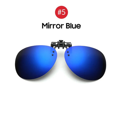 Large Aviator Clip-On Sunglasses – Stylish UV400 Mirrored Shades