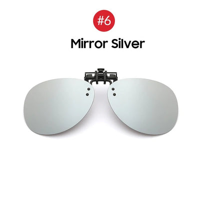 Large Aviator Clip-On Sunglasses – Stylish UV400 Mirrored Shades