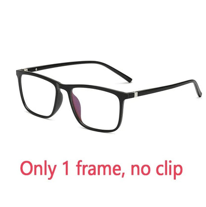 Ralferty Magnetic Sunglasses Men 5 In 1 Polarized Clip On Sunglass Women Square Sunglases Ultra-Light Night Vision Glasses A8804