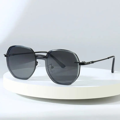 Removable Sunglasses Women Men Hexagon Glasses Clip On Lens Anti Blue Light Computer Glasses Dames 7000