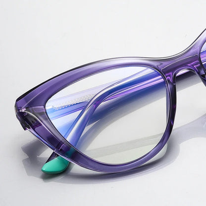 BLMUSA Women Stylish Cat Eye Photochromic Frame Computer Anti Blue Ray Reading Glasses Customizable Prescription Myopia Glasses