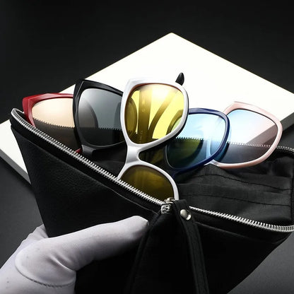 Eyeglasses Frame Women With 5 PCS Clip On Polarized Sunglasses Spectacle Magnetic Glasses Male UV400 Eyeglasses 2328D